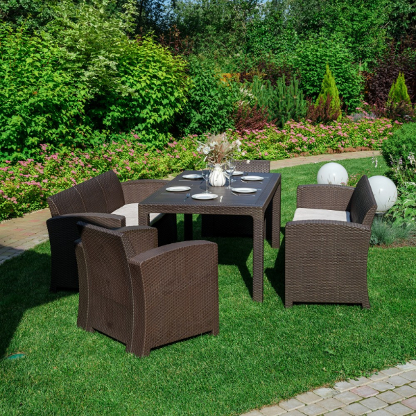 Комплект Royal Family GRAND LANA LUX DINING XL коричневый